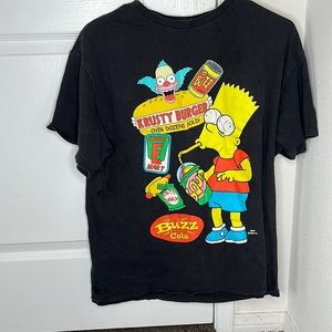 Black graphic simpsons tee